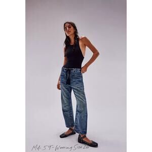 Free People We The Free Moxie Barrel Jeans 24